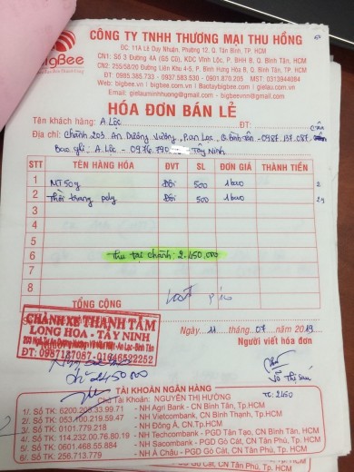 Công Ty Thu Hồng đi gửi Bao Tay Thời Trang Poly và Muối Tiêu 50g cho khách ở Tây Ninh