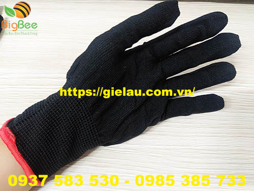 chất liệu của găng tay vải thun đen
