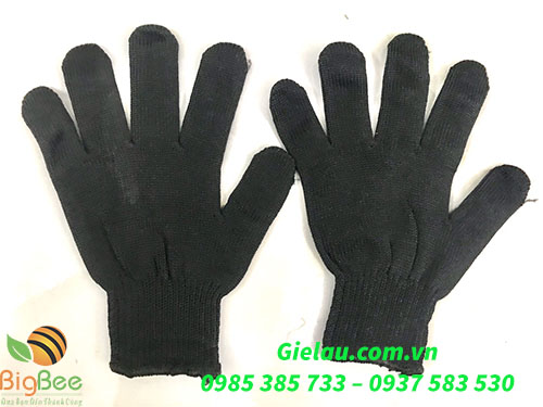 Găng tay len poly đen của BigBee luôn đảm bảo chất lượng