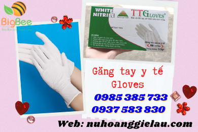 Găng tay y tế Gloves có lớp phủ bột cao cấp giá rẻ