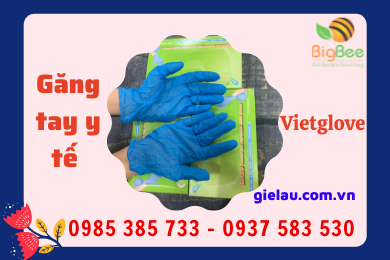 Găng tay y tế vietglove xanh sử dụng an toàn giá sỉ rẻ