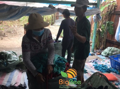 Giẻ Lau Minh Hương đi giao 500kg vải lau cho khách ở Đường Thanh Niên, Bình Chánh, TpHCM